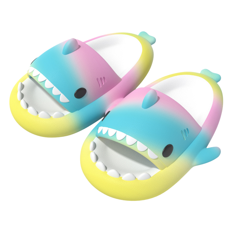 STOMPION COLORFUL SHARK SLIDERS