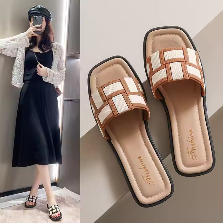 STOMPION CHECKERED FLATS