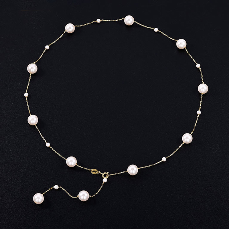 SWIRLUXE GOLD PEARLY NECKLACE