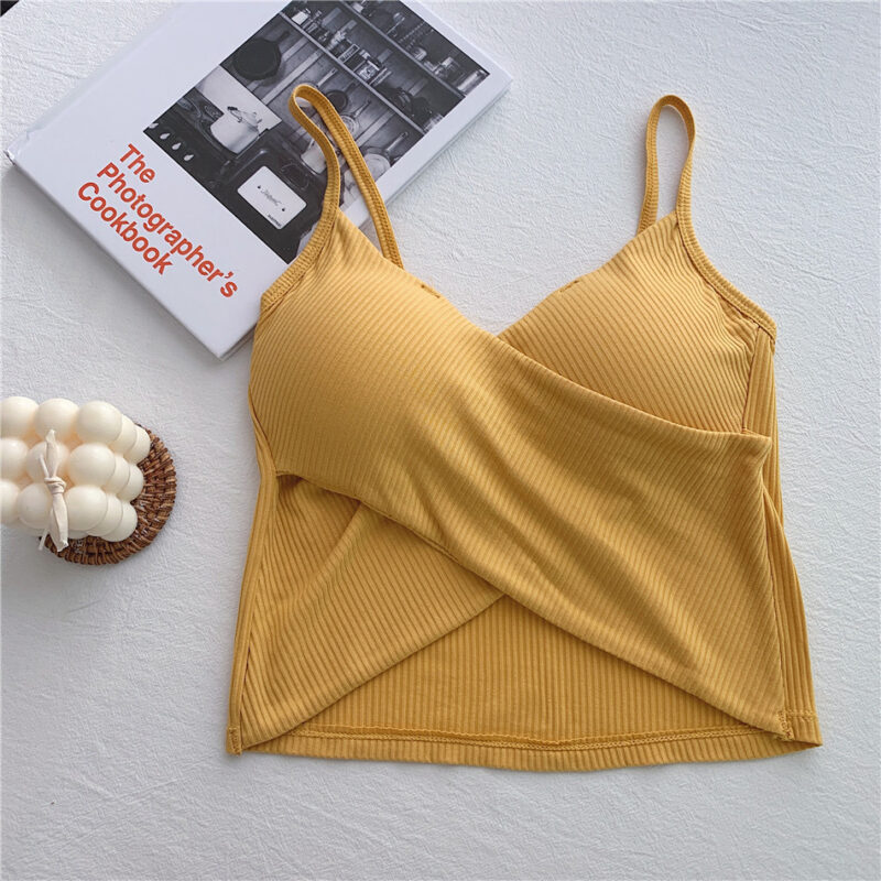 SILKEEN CRISSCROSS PADDED CROP TOP - Image 2