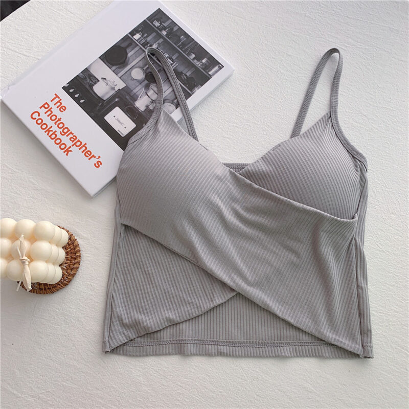 SILKEEN CRISSCROSS PADDED CROP TOP - Image 3