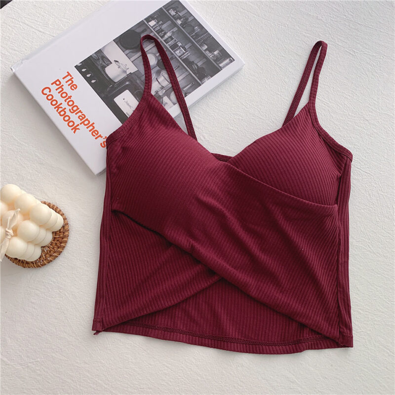 SILKEEN CRISSCROSS PADDED CROP TOP - Image 5