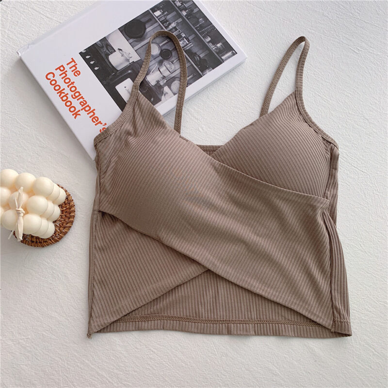SILKEEN CRISSCROSS PADDED CROP TOP - Image 6
