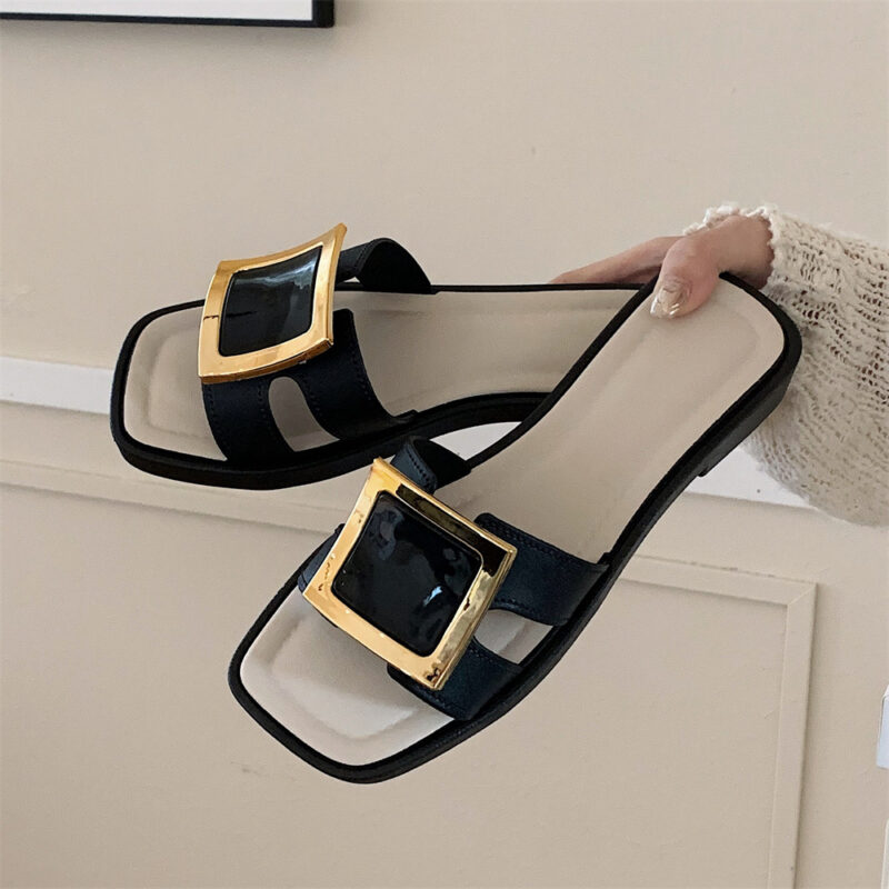 STOMPION SQUARE BUCKLE FLATS - Image 4