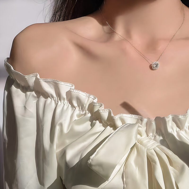 SWIRLUXE SILVER GEM NECKLACE - Image 6