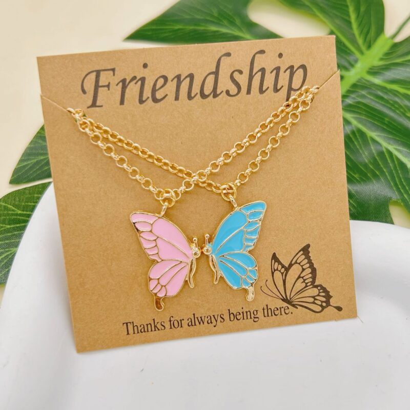SWIRLUXE GOLD COLORFUL BUTTERFLY NECKLACE - Image 2