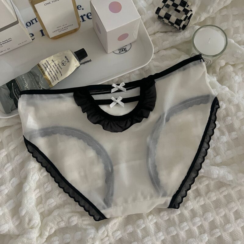 SILKEEN SHEER DOUBLE RIBBON LACE PANTY - Image 5