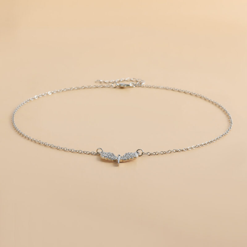 SWIRLUXE SILVER ANGEL WINGS NECKLACE - Image 5