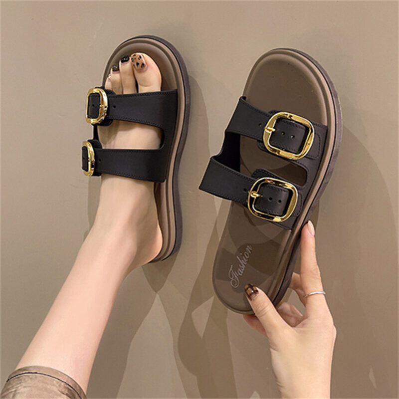 STOMPION DOUBLE METAL BUCKLE SANDALS - Image 7