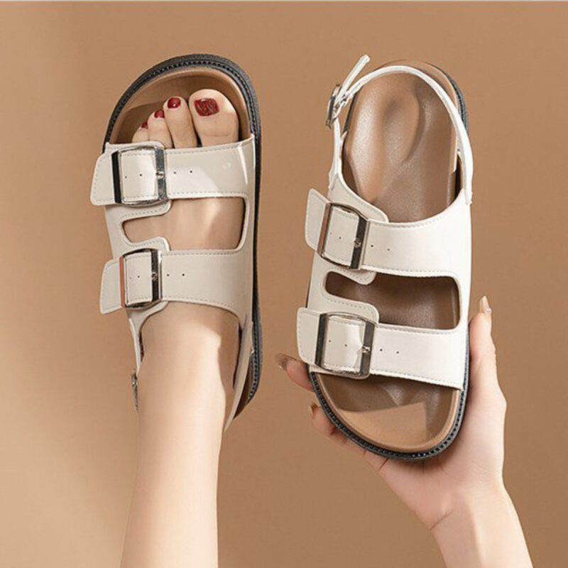 STOMPION DOUBLE METAL BUCKLE WITH BACK STRAP SANDALS - Image 6