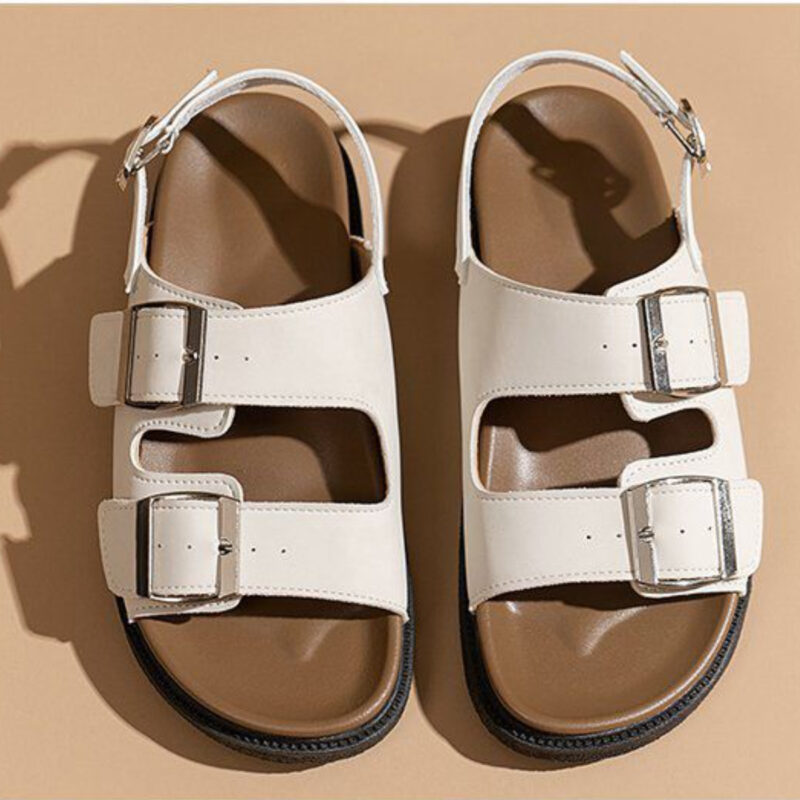 STOMPION DOUBLE METAL BUCKLE WITH BACK STRAP SANDALS - Image 7