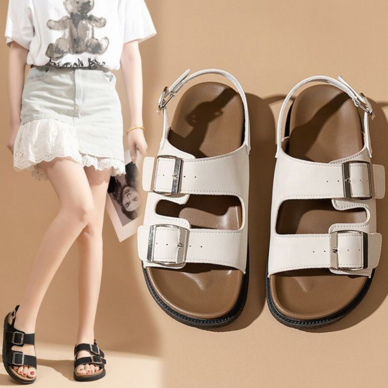 STOMPION DOUBLE METAL BUCKLE WITH BACK STRAP SANDALS - Image 4
