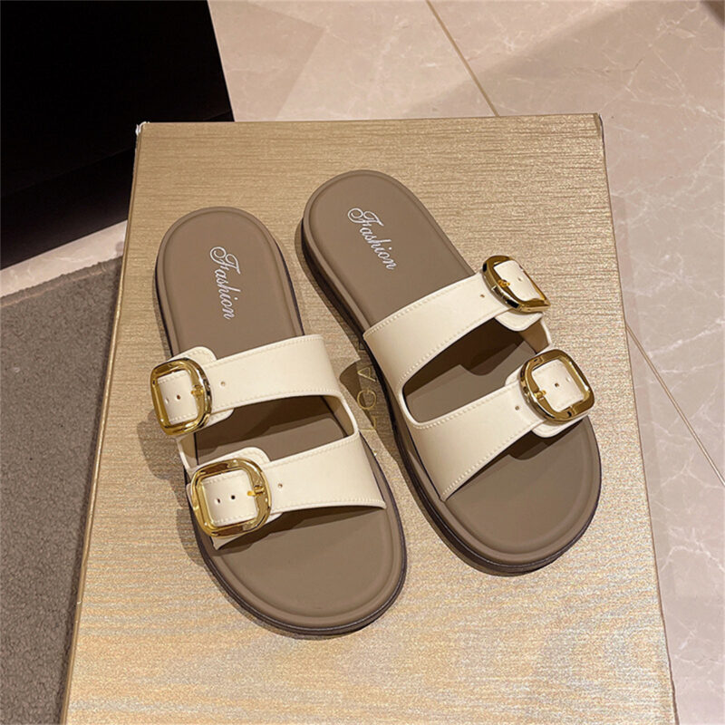 STOMPION DOUBLE METAL BUCKLE SANDALS - Image 4