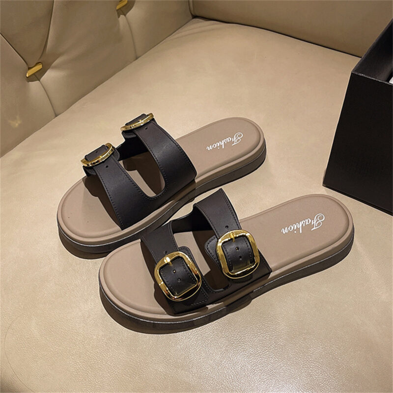 STOMPION DOUBLE METAL BUCKLE SANDALS - Image 5
