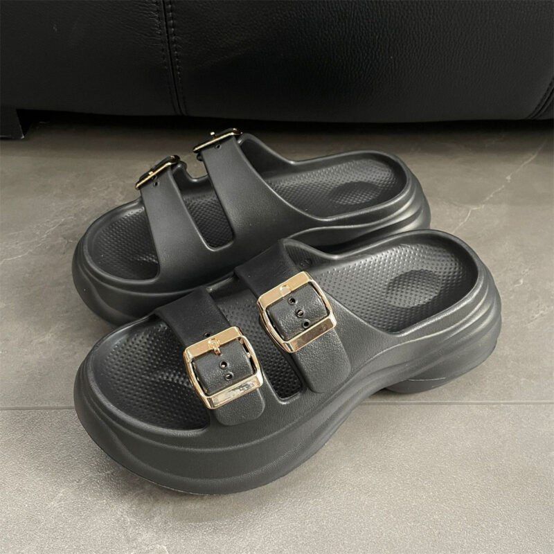 STOMPION DOUBLE BUCKLE HIGH PLATFORM SANDALS - Image 3