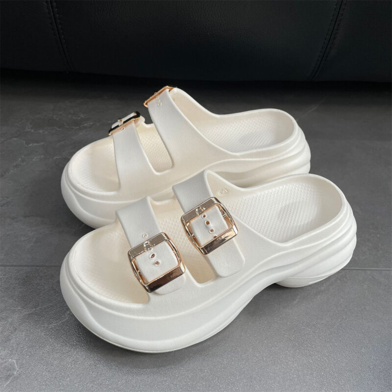 STOMPION DOUBLE BUCKLE HIGH PLATFORM SANDALS - Image 4