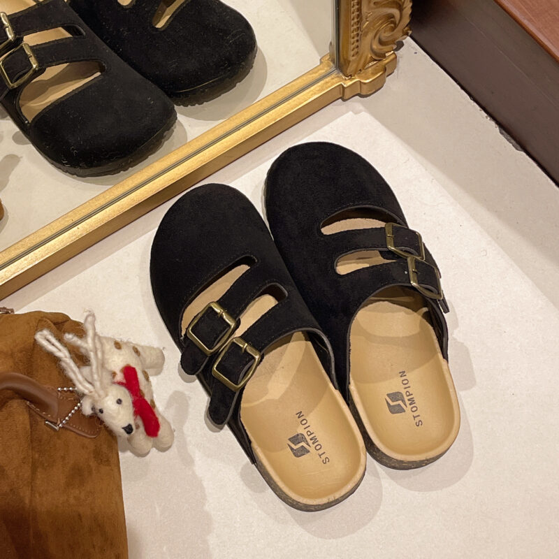 STOMPION DOUBLE STRAP SLIT BUCKLE CLOGS - Image 4