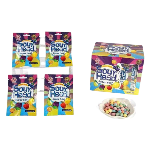 YK CHEWY CANDY SOUR HEAD SUPER SOUR